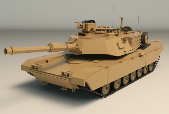Low Poly Tank 02 - 3DOcean Item for Sale