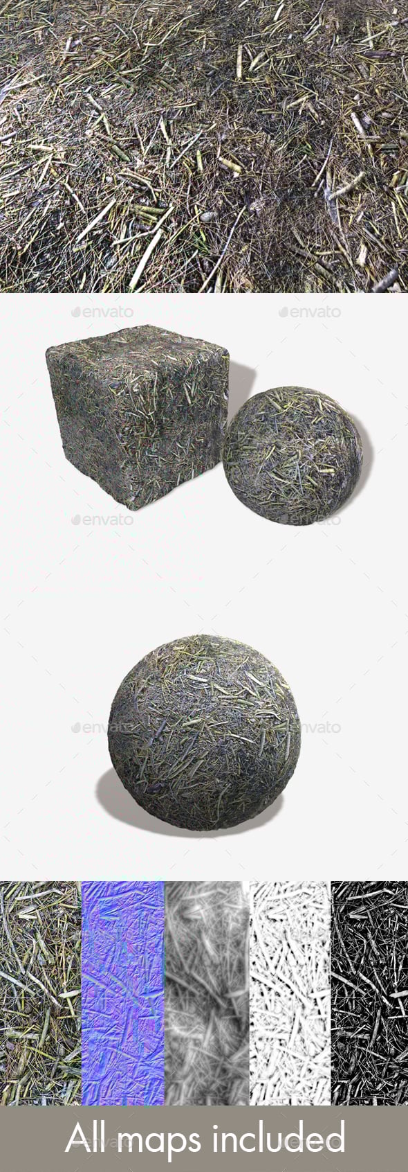 Pine Forest Ground Seamless Texture - 3DOcean Item for Sale