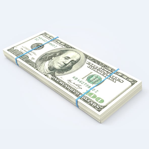 Dollar Stack - 3DOcean Item for Sale
