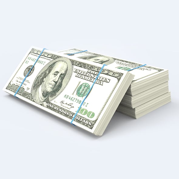 Dollar Stack - 3DOcean Item for Sale