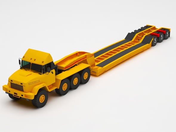 Truck transporter - 3DOcean Item for Sale