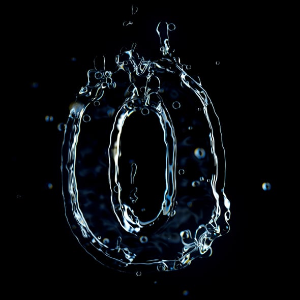High poly Liquid number 0 - 3DOcean Item for Sale