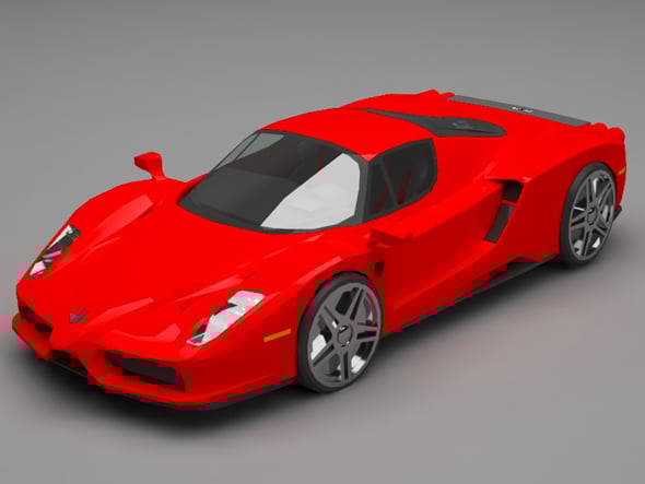 Ferrari lowpoly - 3DOcean Item for Sale