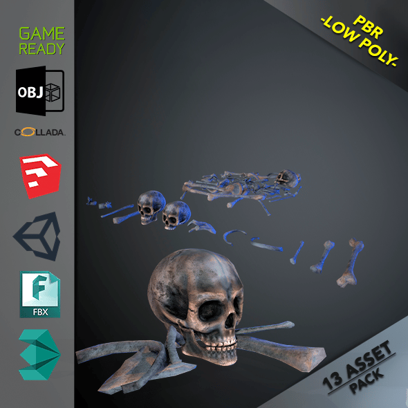 Skulls1 Alien Bones - 3DOcean Item for Sale
