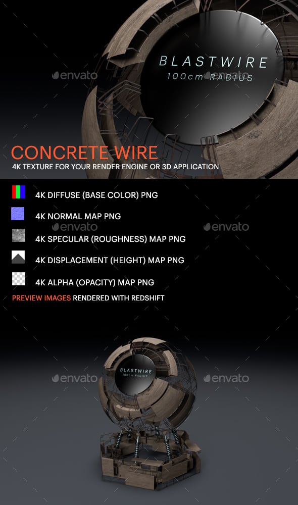 Concrete Wire - 3DOcean Item for Sale