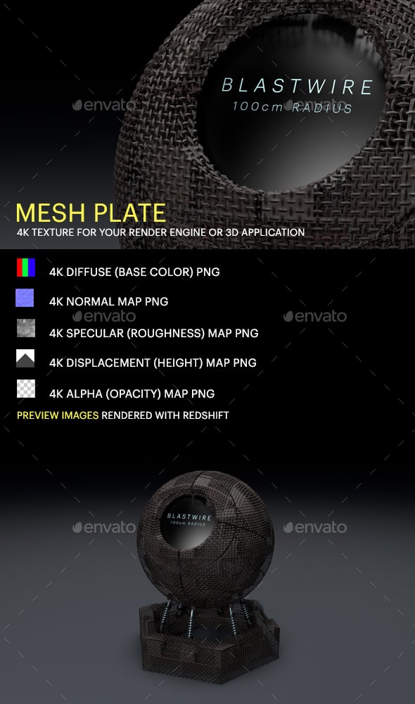 Mesh Plate - 3DOcean Item for Sale