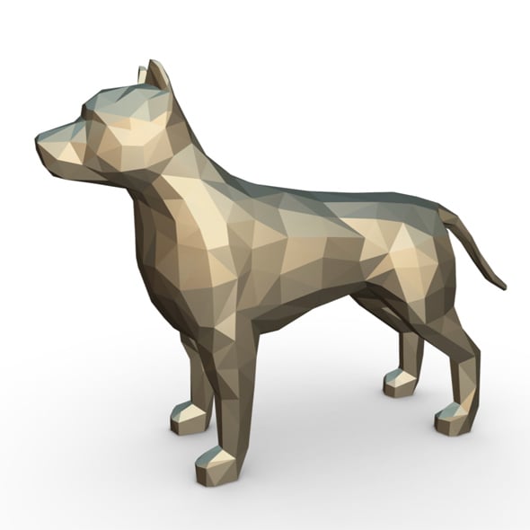 Pit bull figure - 3DOcean Item for Sale