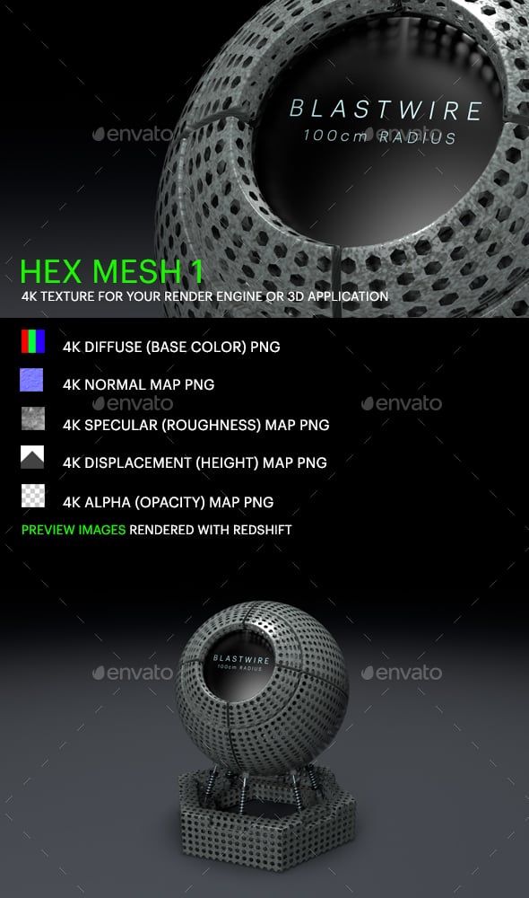 Hex Mesh 1 - 3DOcean Item for Sale