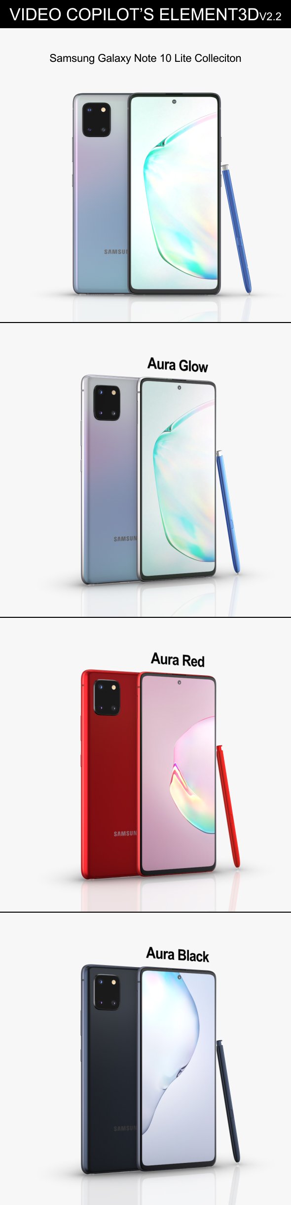 Element3D - Samsung Galaxy Note 10 Lite - 3DOcean Item for Sale