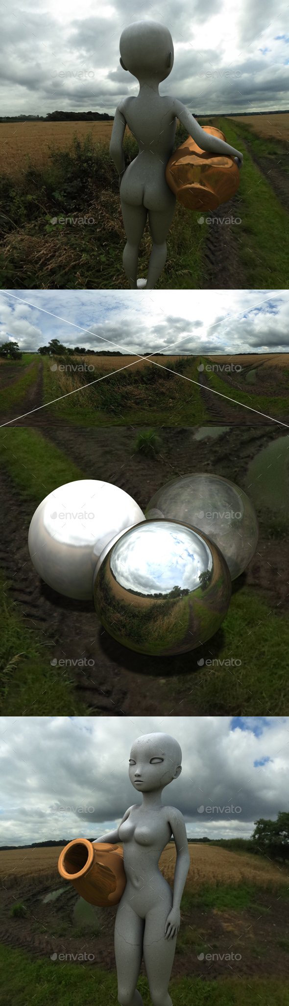 Overcast Farmland HDRI - 3DOcean Item for Sale