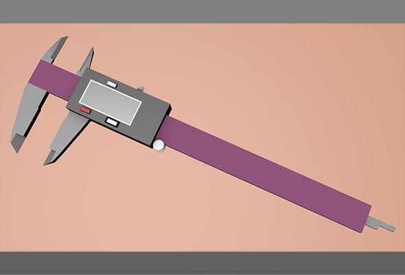 Caliper Low Poly - 3DOcean Item for Sale