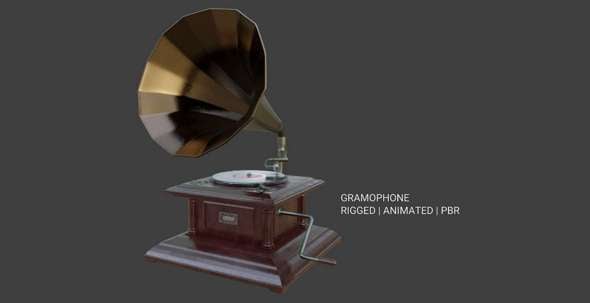 Gramophone Phonograph - 3DOcean Item for Sale