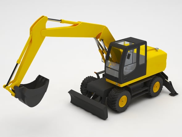 Excavator - 3DOcean Item for Sale