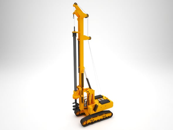 Pile driving machine - 3DOcean Item for Sale