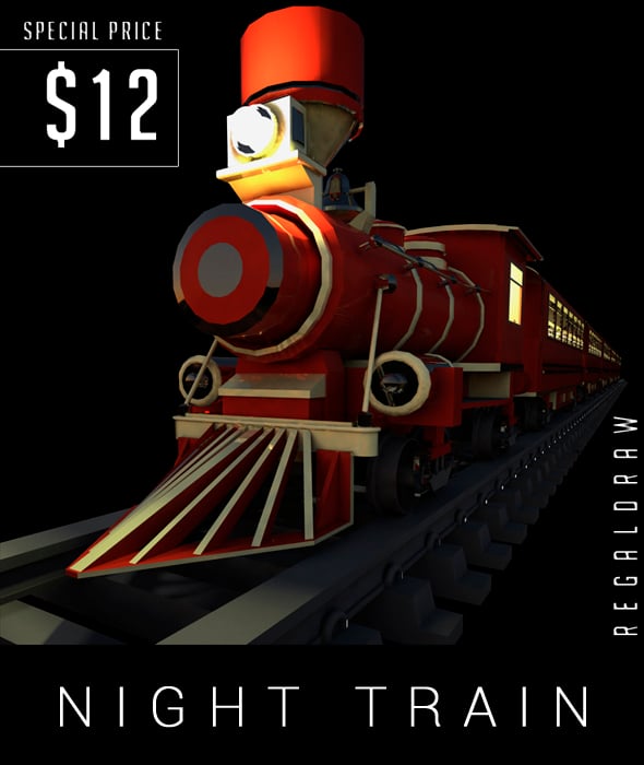 NIGHT TRAIN 3D MODELING - 3DOcean Item for Sale