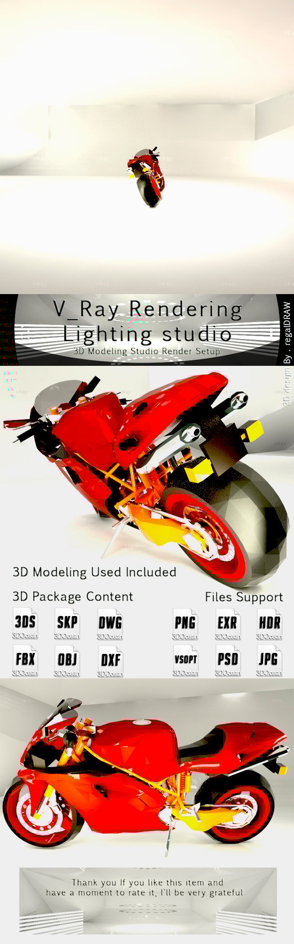 V_Ray Rendering Light Studio - 3DOcean Item for Sale