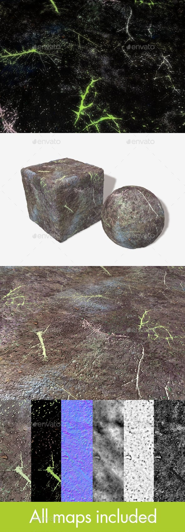 Alien Phosphorescent Ground Seamless Texture - 3DOcean Item for Sale