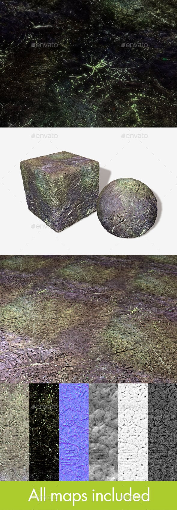 Alien Phosphorescent Ground Seamless Texture 2 - 3DOcean Item for Sale