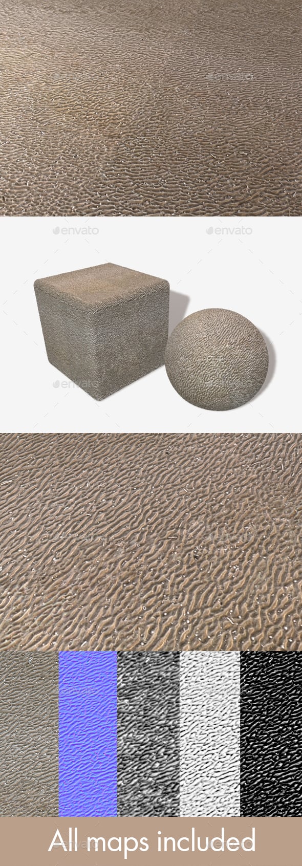 High Angle Rippled Sand Seamless Texture - 3DOcean Item for Sale