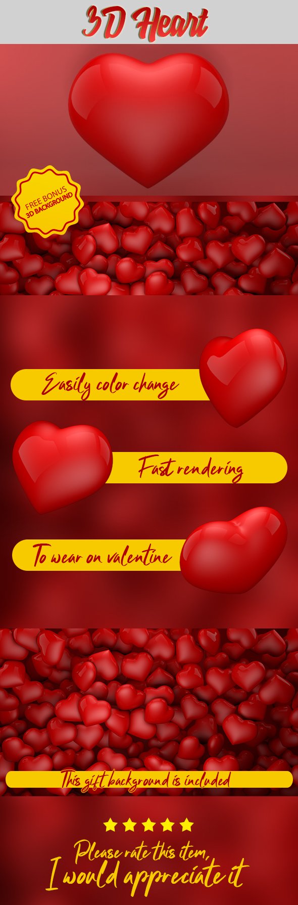 Heart - 3DOcean Item for Sale