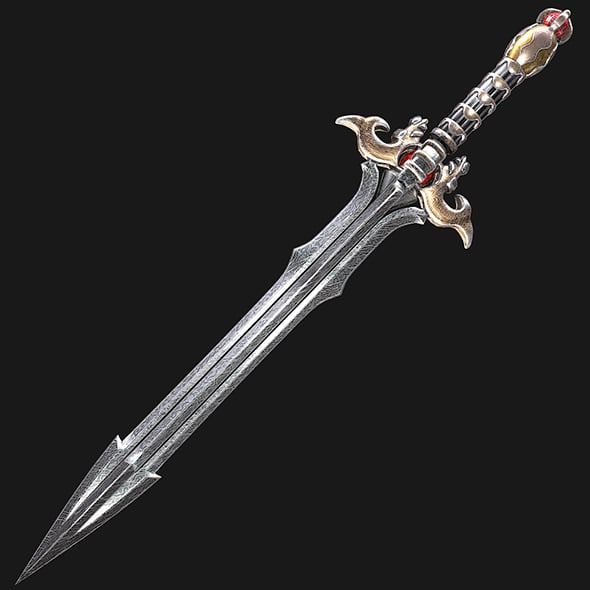 Fantasy sword 16 3d model - 3DOcean Item for Sale