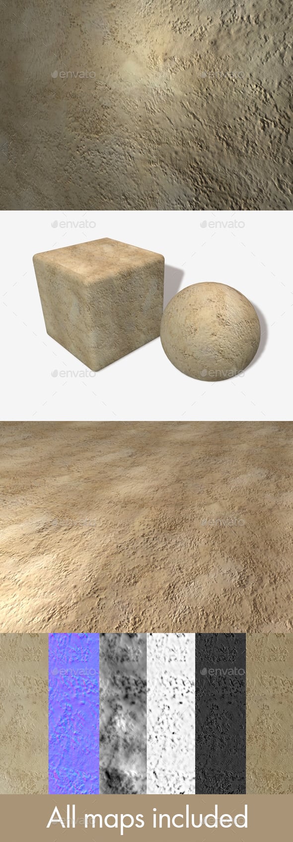 Rustic Plaster Wall Seamless Texture - 3DOcean Item for Sale