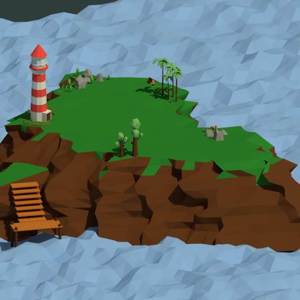 Low Poly Island Pack - 3DOcean Item for Sale