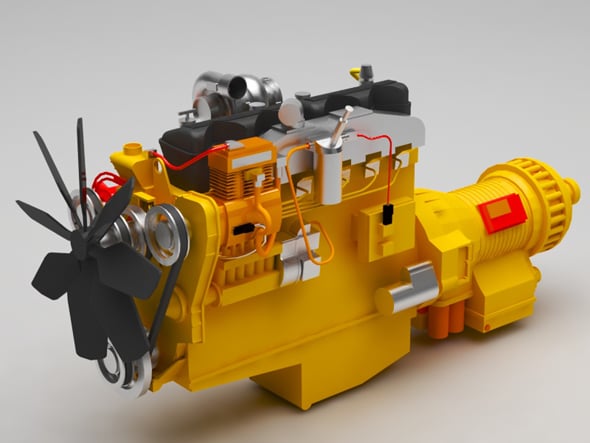 Caterpillar-3406C engine - 3DOcean Item for Sale