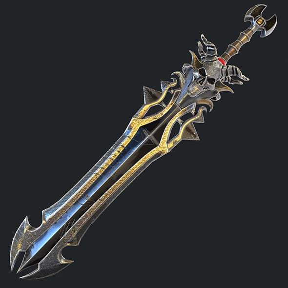 Fantasy sword 18 3d model - 3DOcean Item for Sale