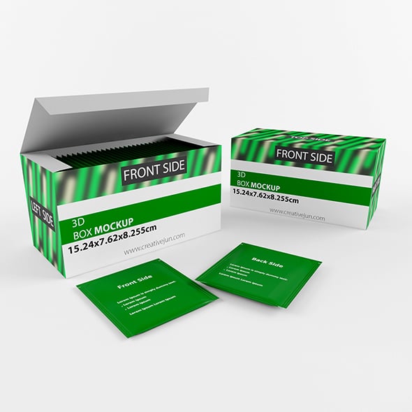 sachet with Box - 3DOcean Item for Sale