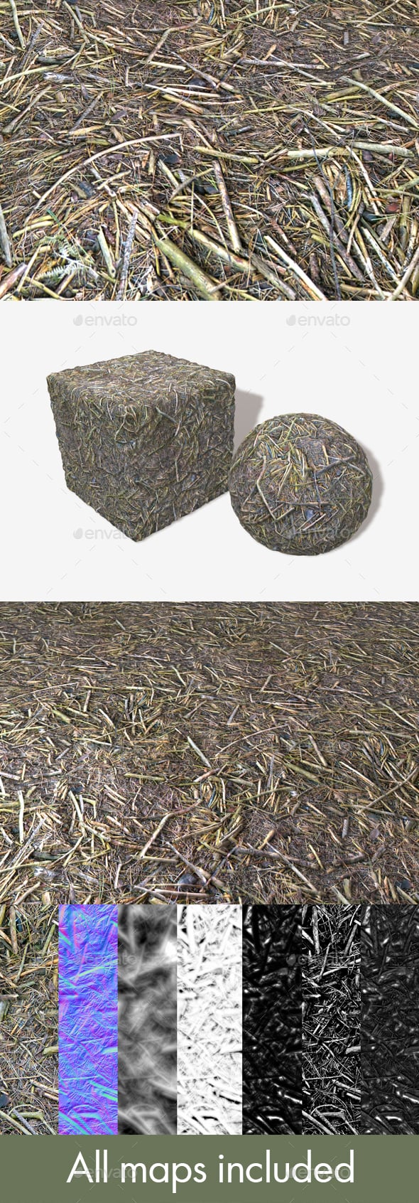 Wet Forest Ground Seamless Texture - 3DOcean Item for Sale