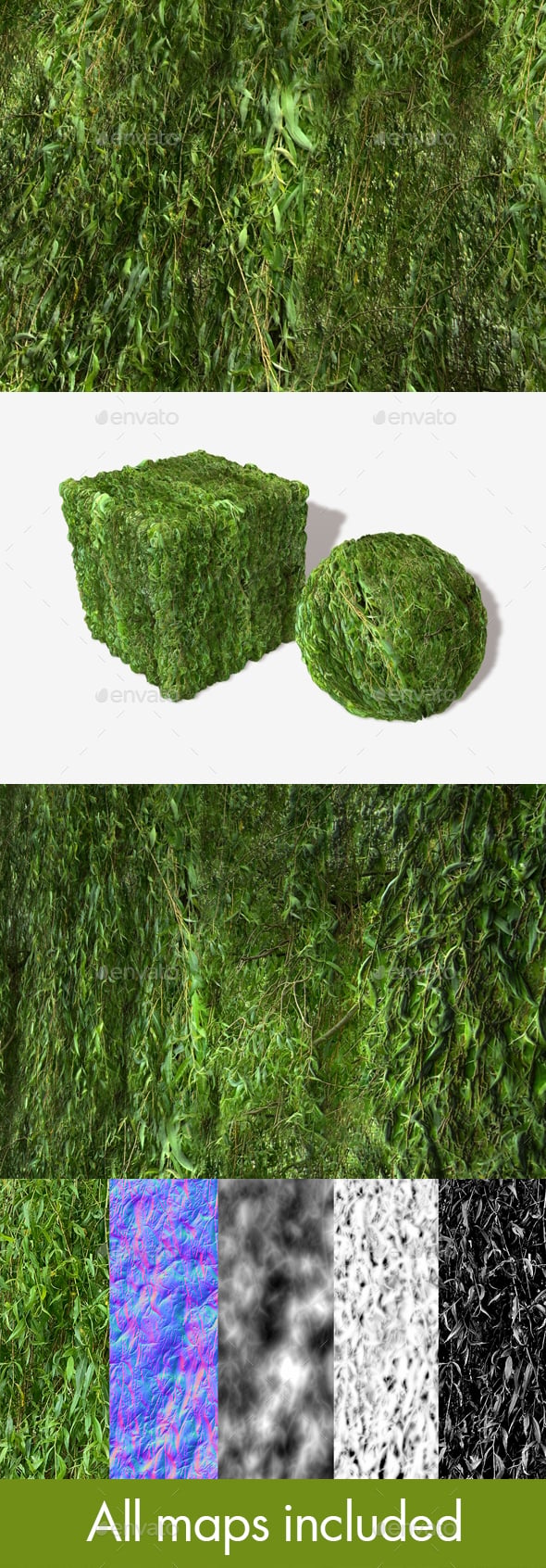 Willow Tree Branches Seamless Texture - 3DOcean Item for Sale
