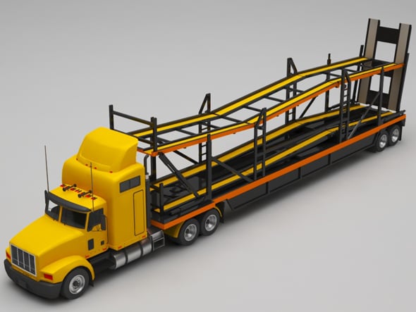 car transporter truck - 3DOcean Item for Sale
