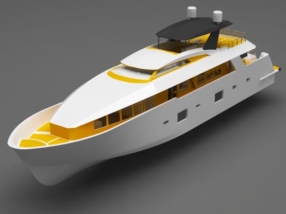 Private boat - 3DOcean Item for Sale