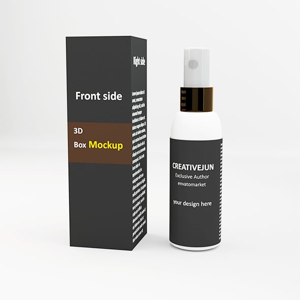 Cosmetics Bottle Container with Box - 3DOcean Item for Sale