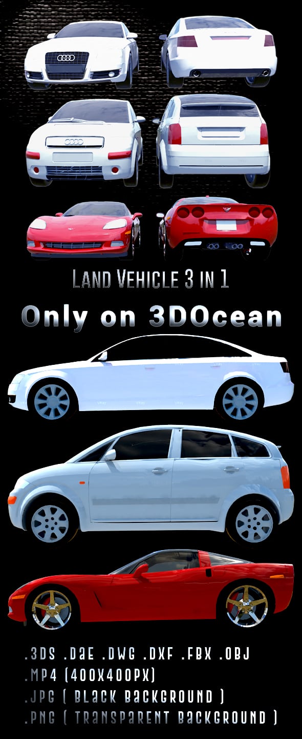 Land Vehicle_Pack - 3DOcean Item for Sale