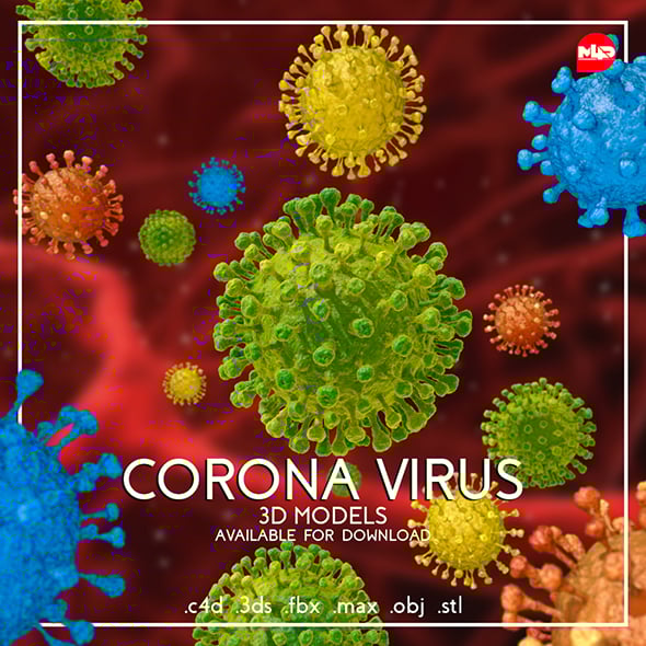 Corona Virus 3D Model - 3DOcean Item for Sale