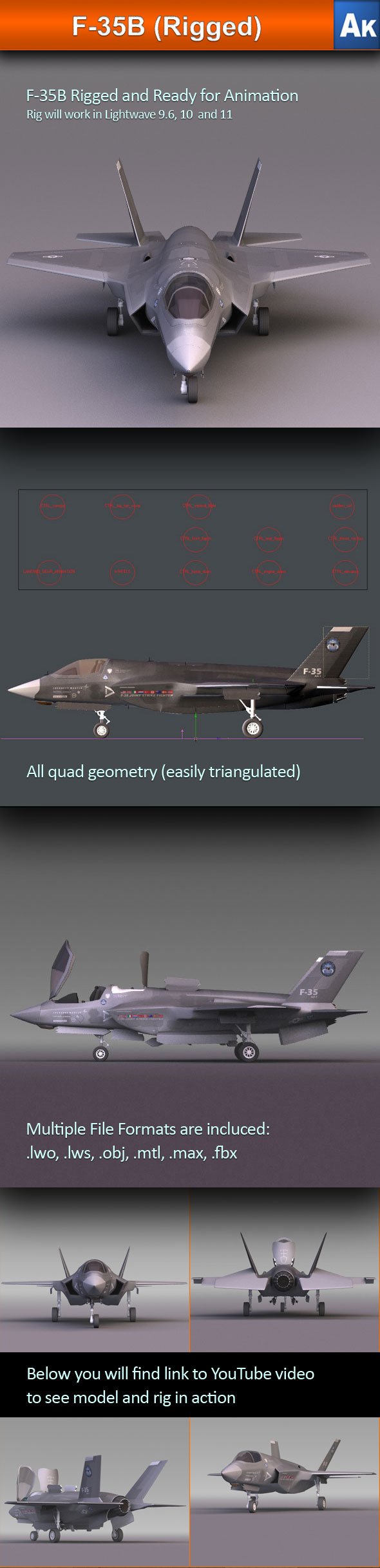 F-35B - 3DOcean Item for Sale