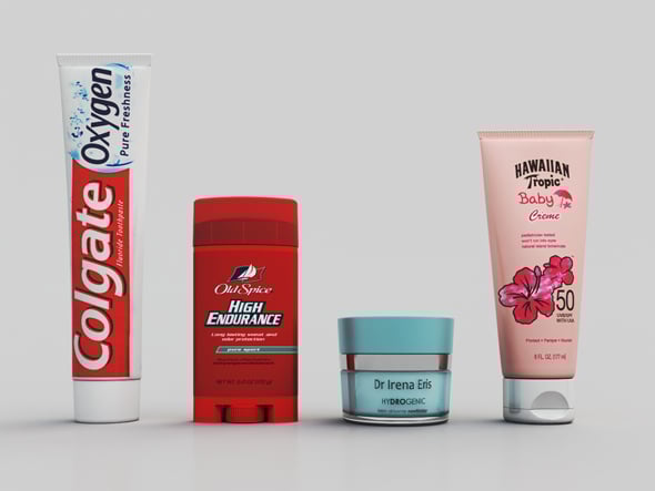 Cosmetic Bottle and Tube 3D model - 3DOcean Item for Sale