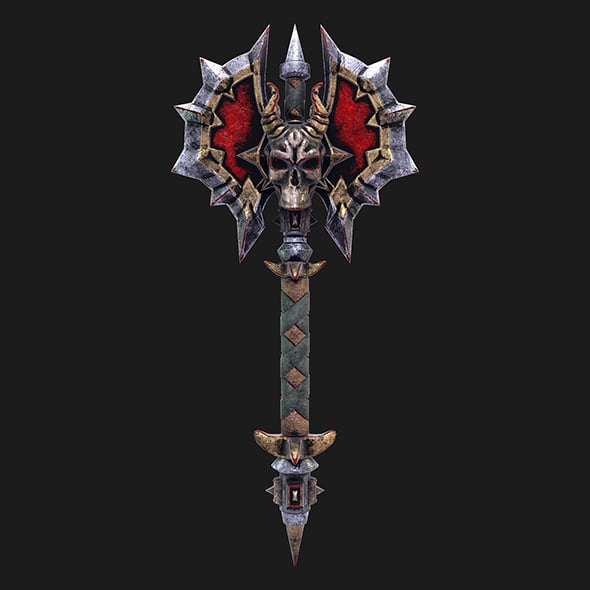 Fantasy axe 2 3d model - 3DOcean Item for Sale