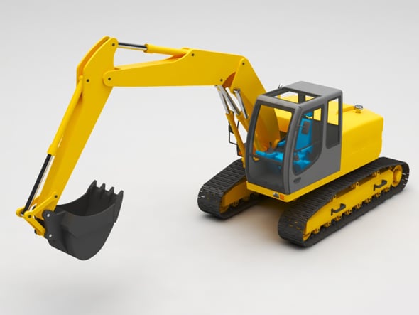 Excavator - 3DOcean Item for Sale