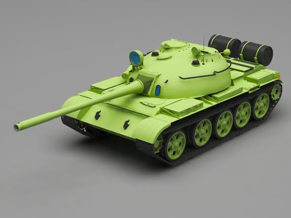 Tank T -55 - 3DOcean Item for Sale
