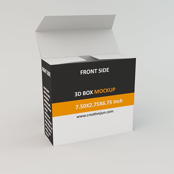 Low Poly Open Product box - 3DOcean Item for Sale