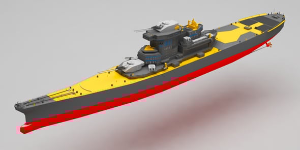 Battle ship - 3DOcean Item for Sale