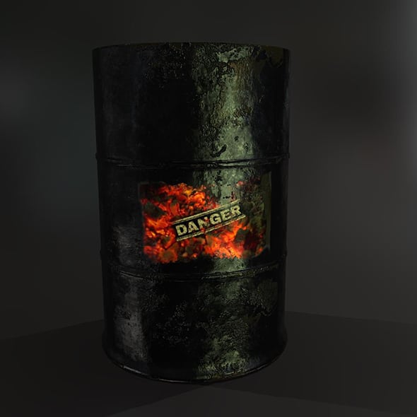 Fuel Barrel PBR Model - 3DOcean Item for Sale