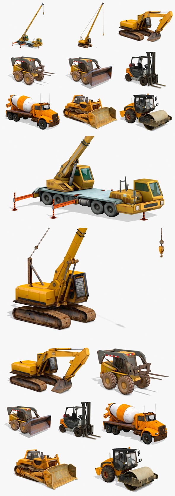 Construction Vehicles Pack - 3DOcean Item for Sale