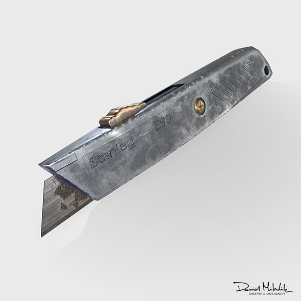 Box Cutter Low Poly PBR model - 3DOcean Item for Sale