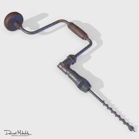 Old Retro Drill PBR - 3DOcean Item for Sale