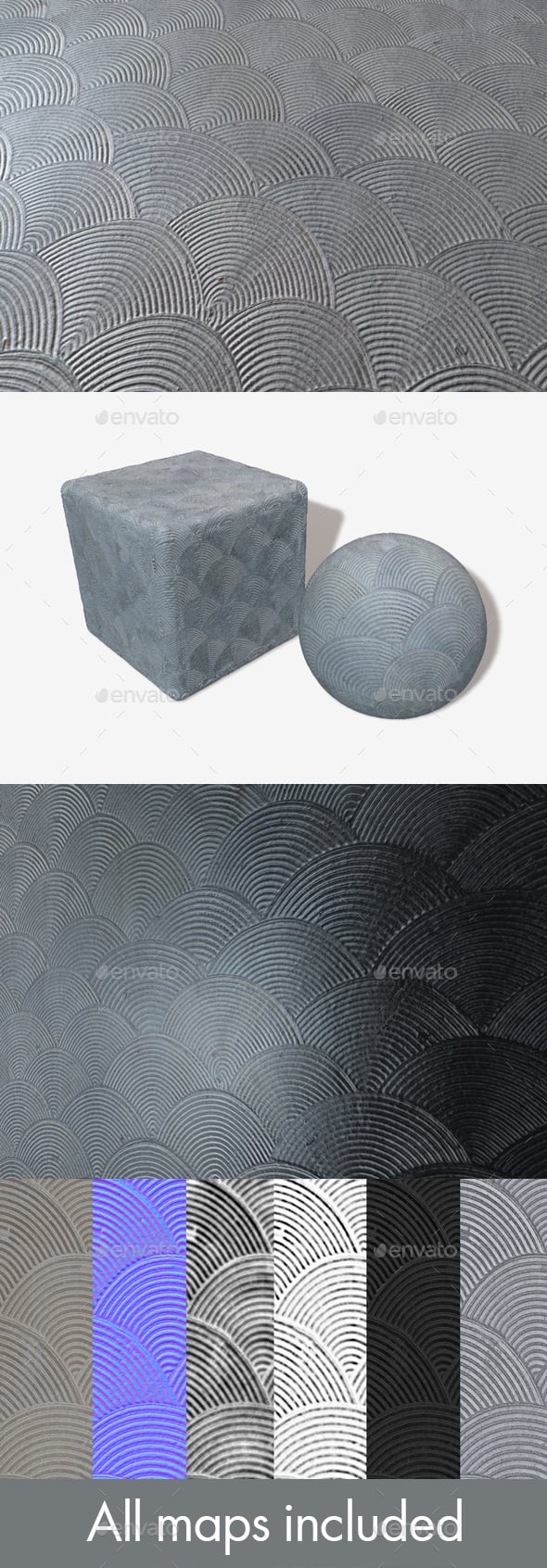 Patterned Concrete Swirls Seamless Texture - 3DOcean Item for Sale