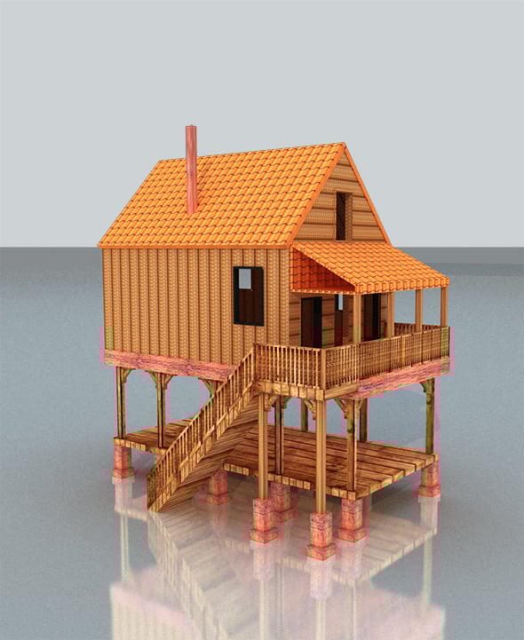 3D Beach House - 3DOcean Item for Sale